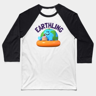 Earthling Loving Summer - A Design for a Cute and Fun Baseball T-Shirt